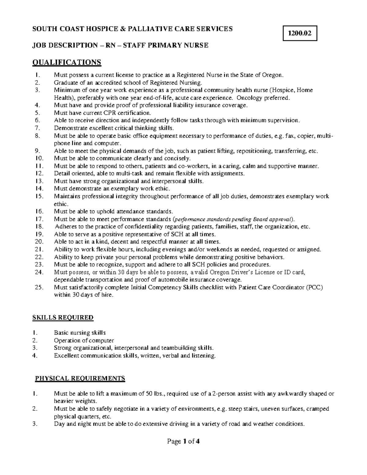 RN- Primary CARE - REGISTERED NURSE NOTES - JOB DESCRIPTION – RN ...