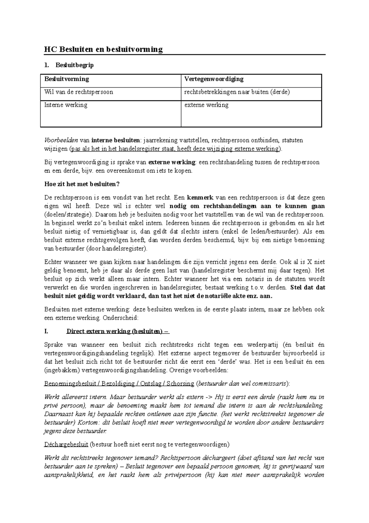 HC Besluiten En Besluitvorming - Besluitbegrip Besluitvorming ...