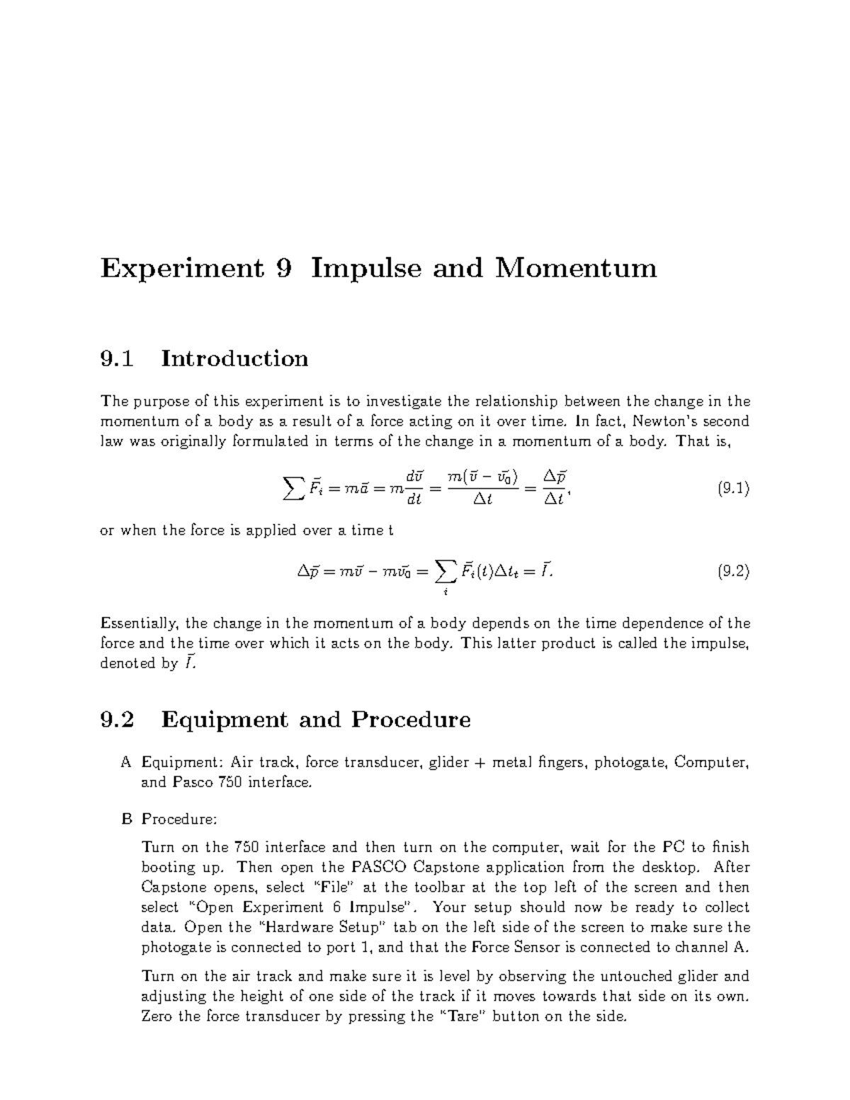 experimental investigation 9