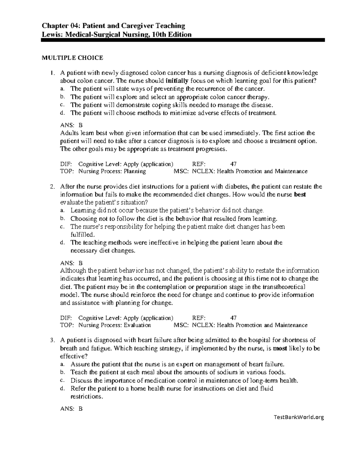 CH 4 Patient&Caregiver Teaching - Chapter 04: Patient and Caregiver ...