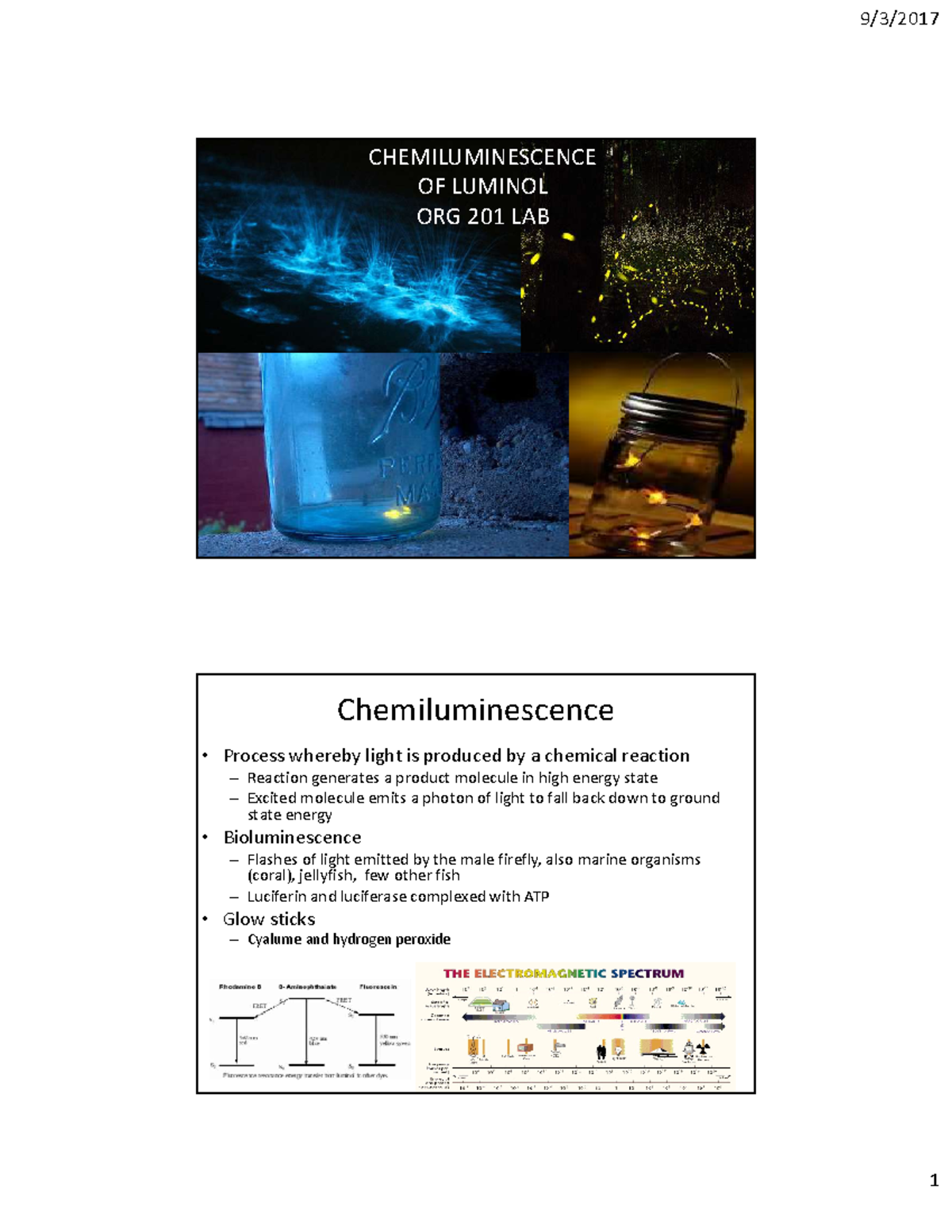 luminol experiment lab report