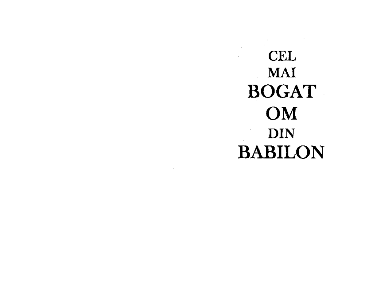 Cel mai bogat om din babilon - Proiectarea Aplicatiilor Web - Studocu