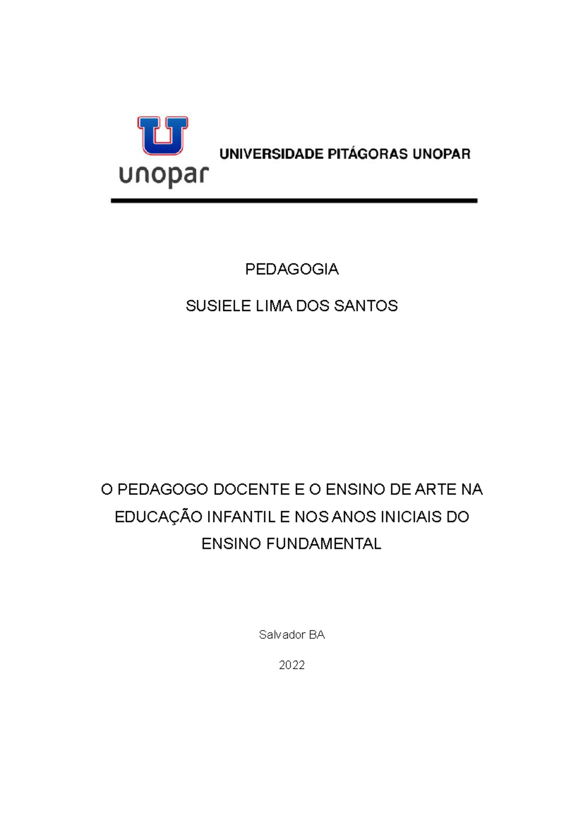 ANOS Iniciais DO Ensino Fundamental - PEDAGOGIA SUSIELE LIMA DOS SANTOS ...