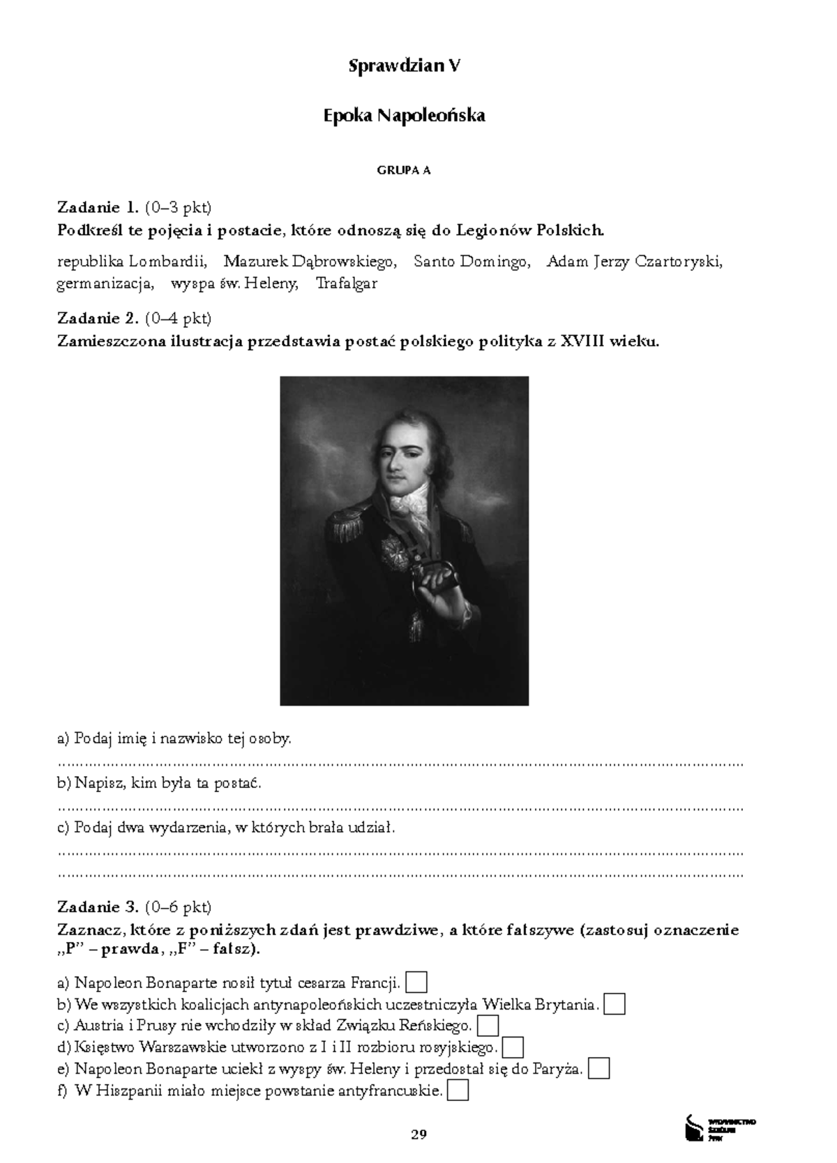 Sprawdzian Z Historii Ii Rzeczpospolita Operon www.studocu.com