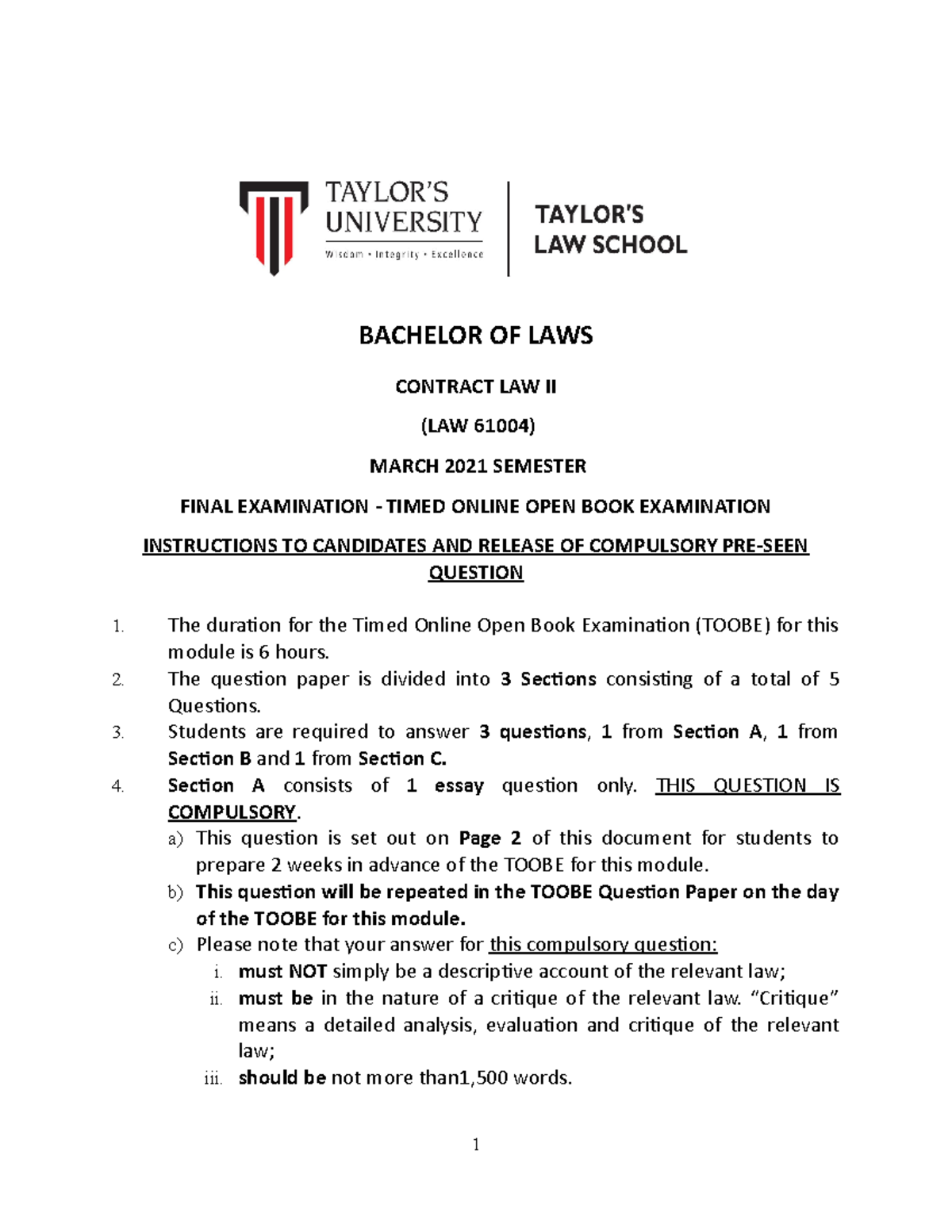 Contract Ii 202103 Pre Seen Question 2020 Contract Law Ii Studocu Contract Ii 202103 Pre Seen Question 2020 Contract Law Ii Studocu