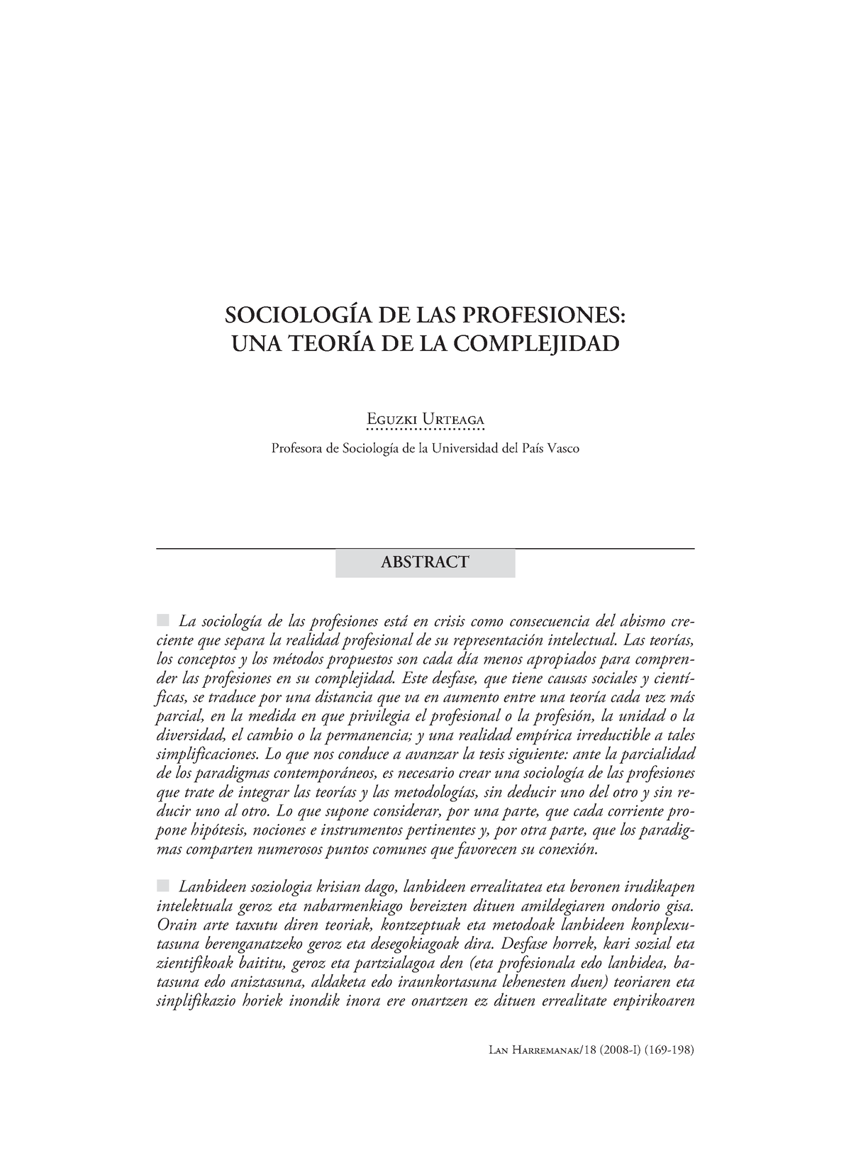 Sociologia De Las Profesiones Sociolog A De Las Profesiones Una