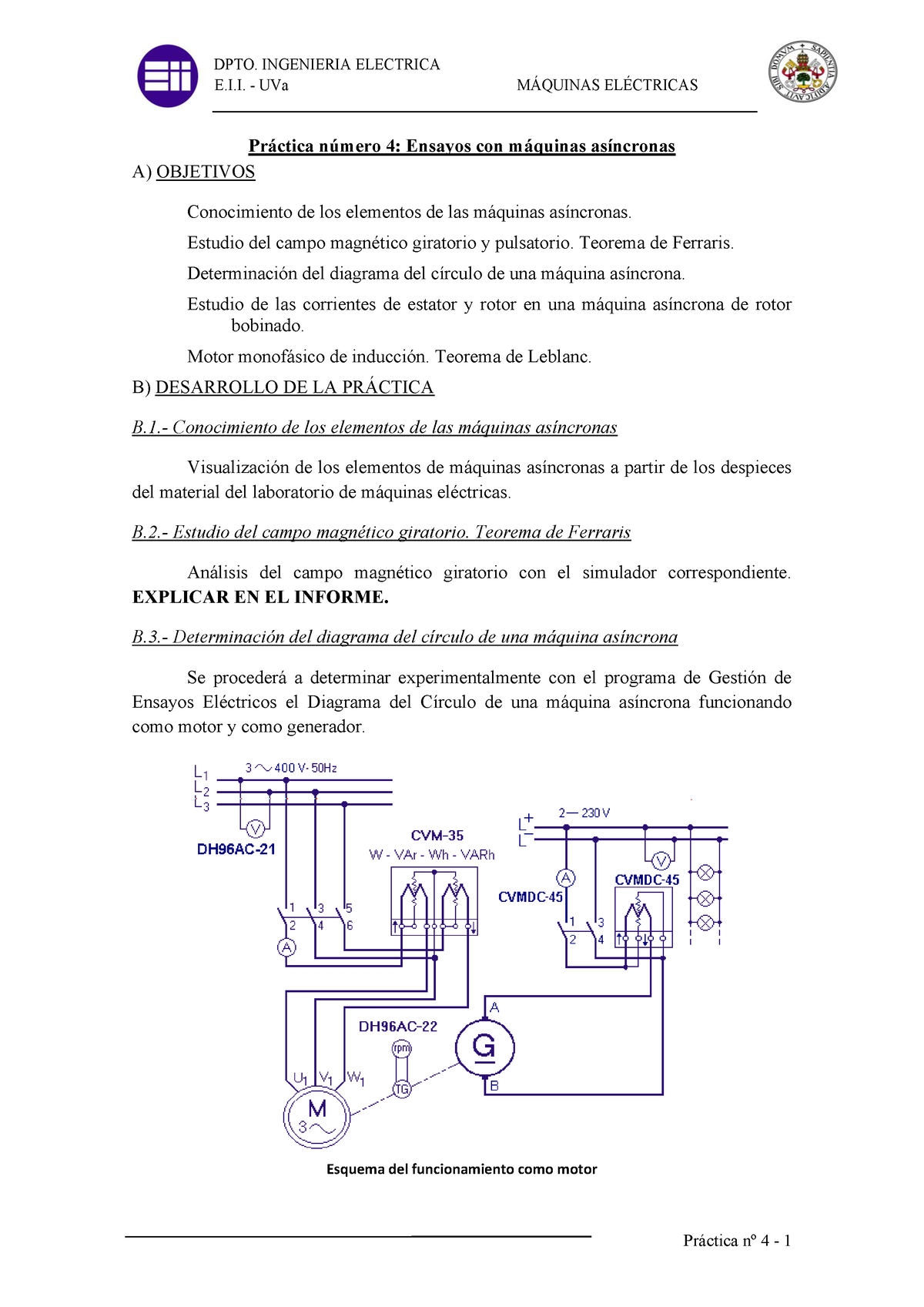 2021 2022 Guión Práctica Nº 4 Máquinas Eléctricas E I Uva MÁquinas