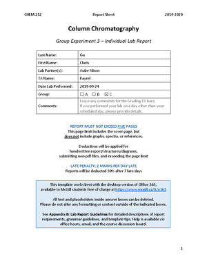 Chem 212 Distillation Lab Report - Distillation Group Experiment 1 ...