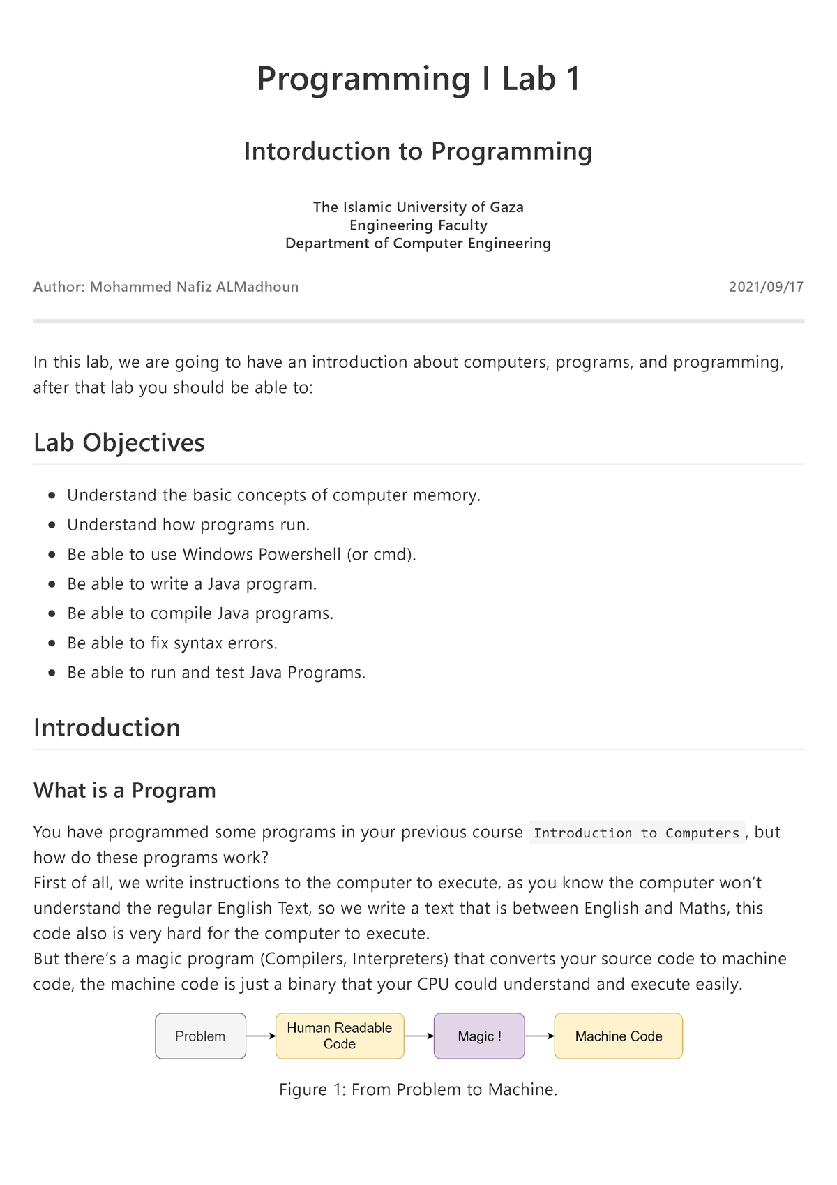 Programming I Lab 1 - Hack MD - ####### 2021/09/ Programming I Lab 1 ...