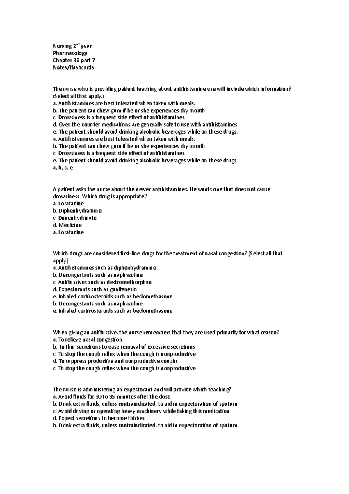 Pharmacology chapter 36 part 7 - Nursing 2nd year Pharmacology Chapter ...