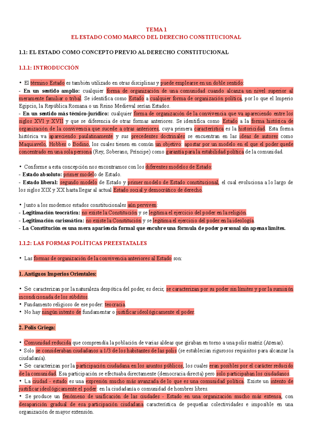 TEMA1 Constitucion Y Fuentes - TEMA 1 EL ESTADO COMO MARCO DEL DERECHO ...