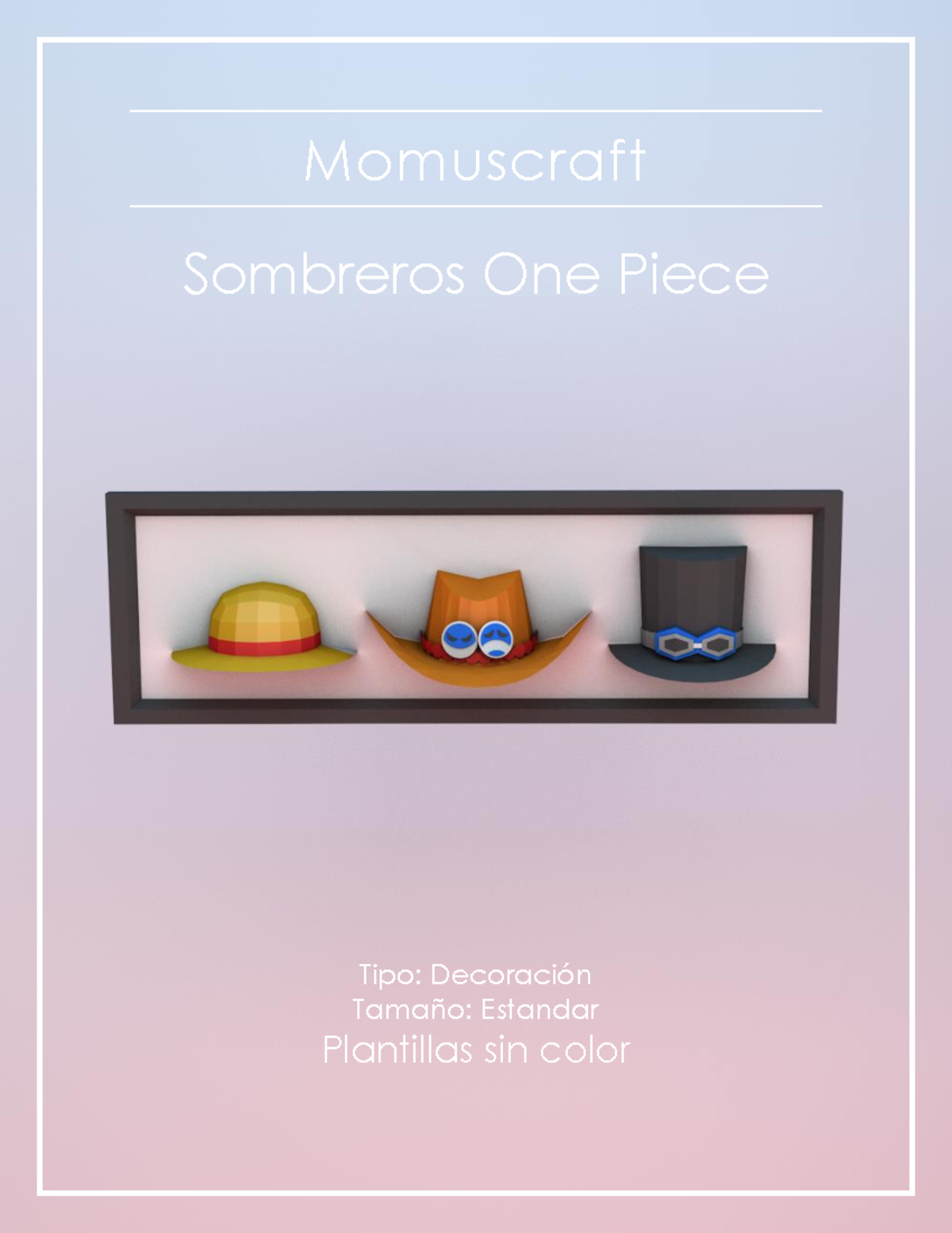 Decoración One Piece - Momuscraft - Momuscraft © Momuscraft Sombreros ...