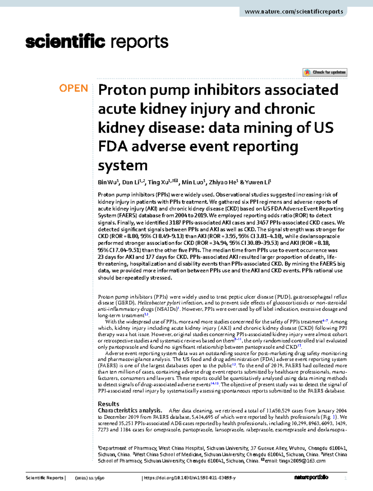 IBP Y Lesion Renal Aguda - 1 Vol.:(0123456789) Scientific Reports ...