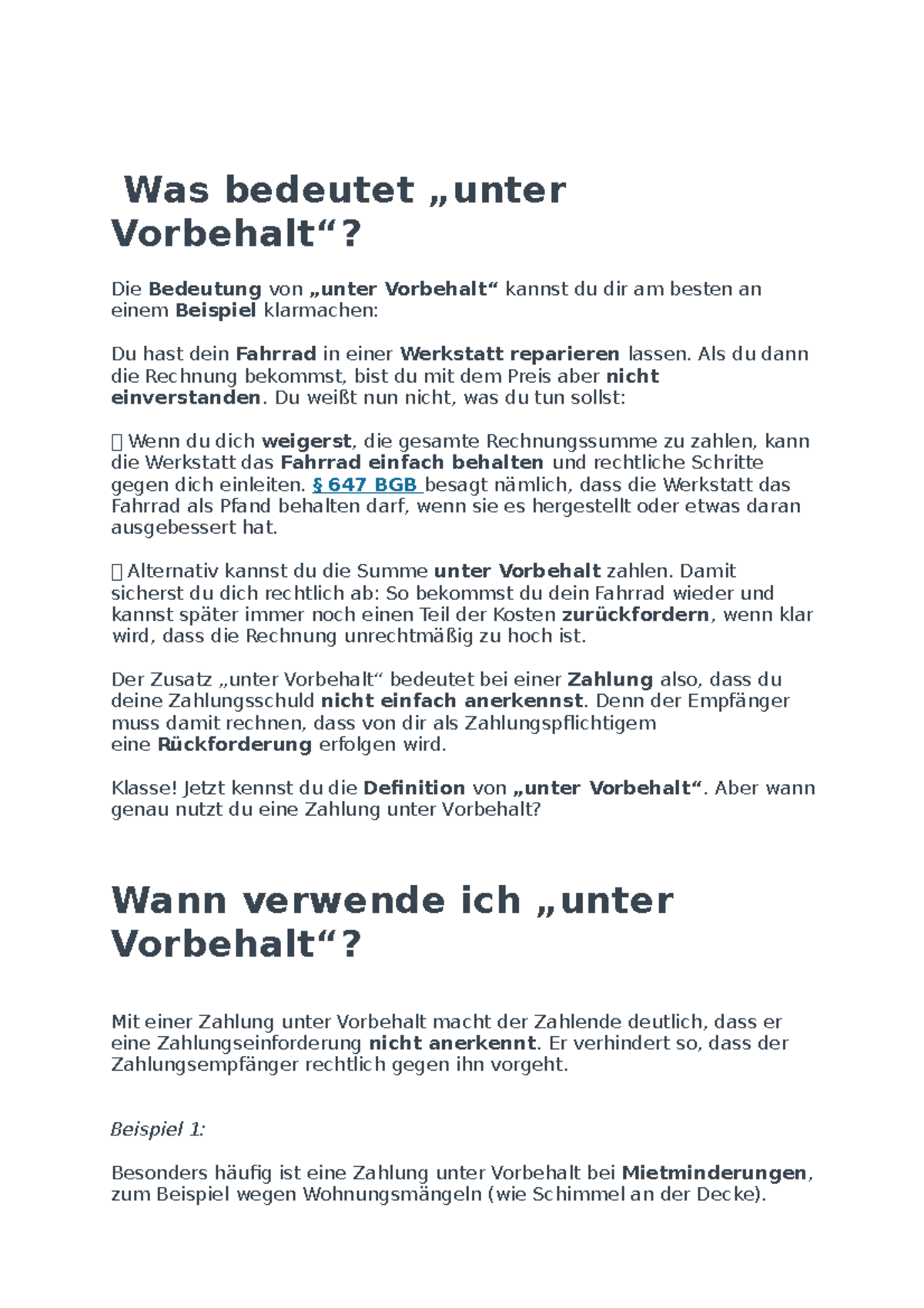 Was Bedeutet Unter Vorbehalt Was bedeutet - verständlich - Was bedeutet „unter Vorbehalt“? Die