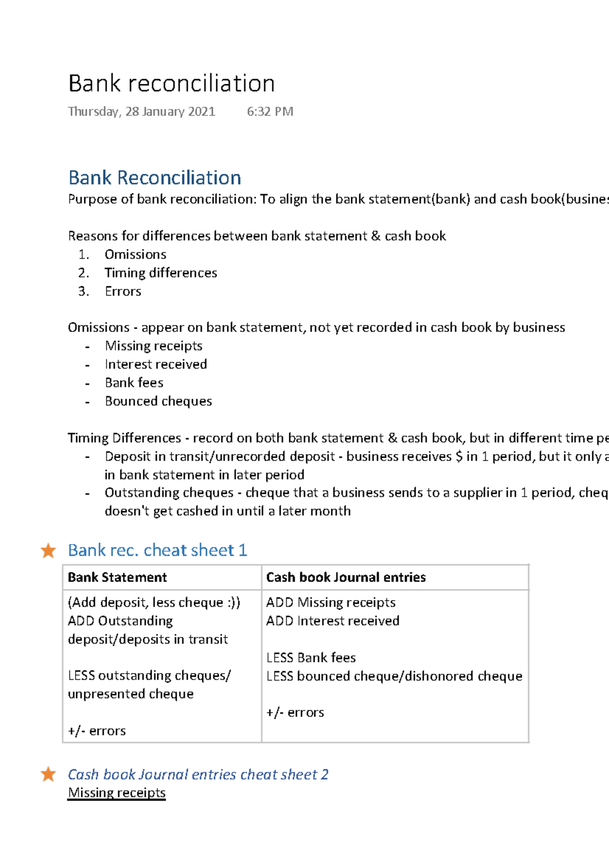 Step By Step Bank Reconciliation - Bank Reconciliation Purpose Of Bank ...