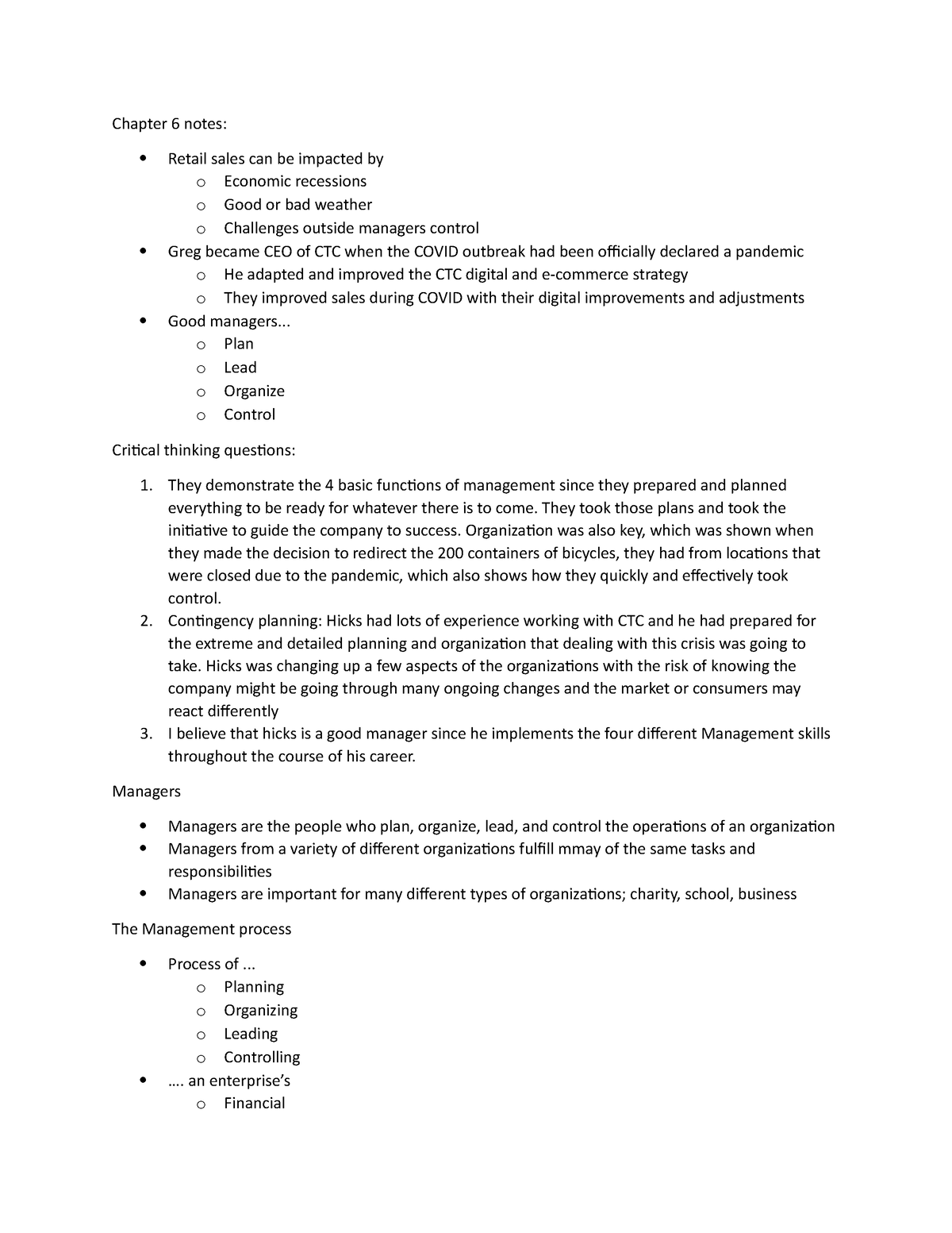 Intro to business Chapter 6 - Chapter 6 notes: Retail sales can be ...