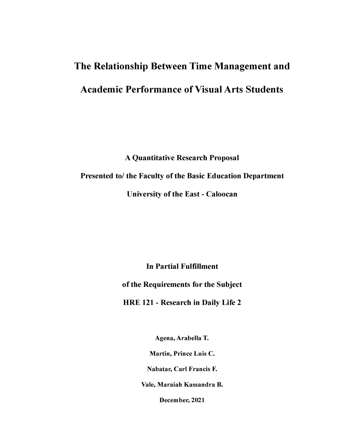 time management and academic performance thesis pdf