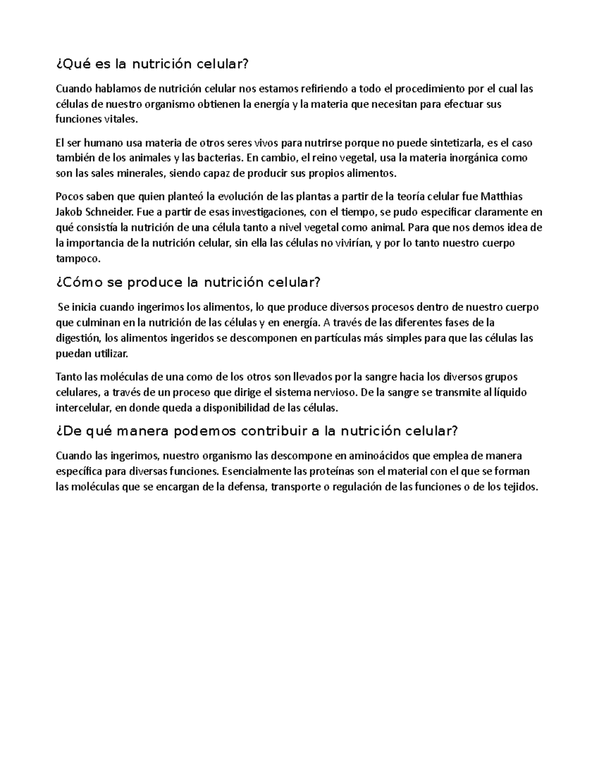 Qué Es La Nutrición Celular Paara El Ser Humano Y Sus Aplicaciones ...