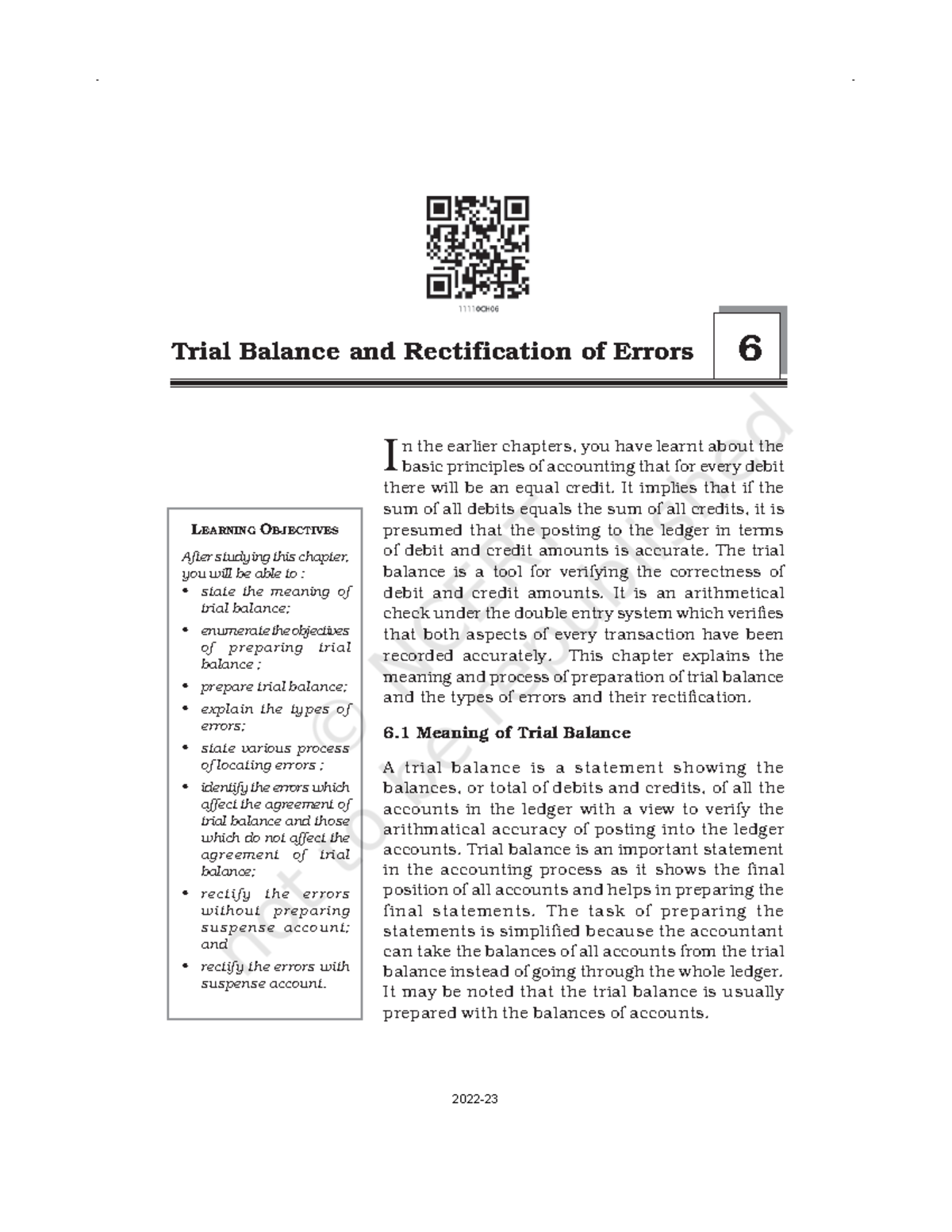 Trial Balance and Rectification of errors - 180 Accountancy I n the ...