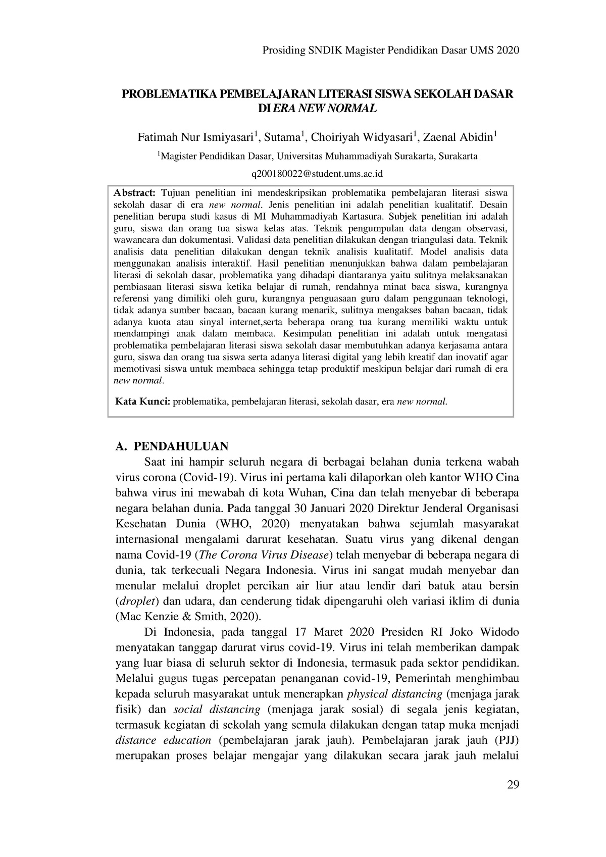 4 - Gerakan Literasi - Prosiding SNDIK Magister Pendidikan Dasar UMS ...