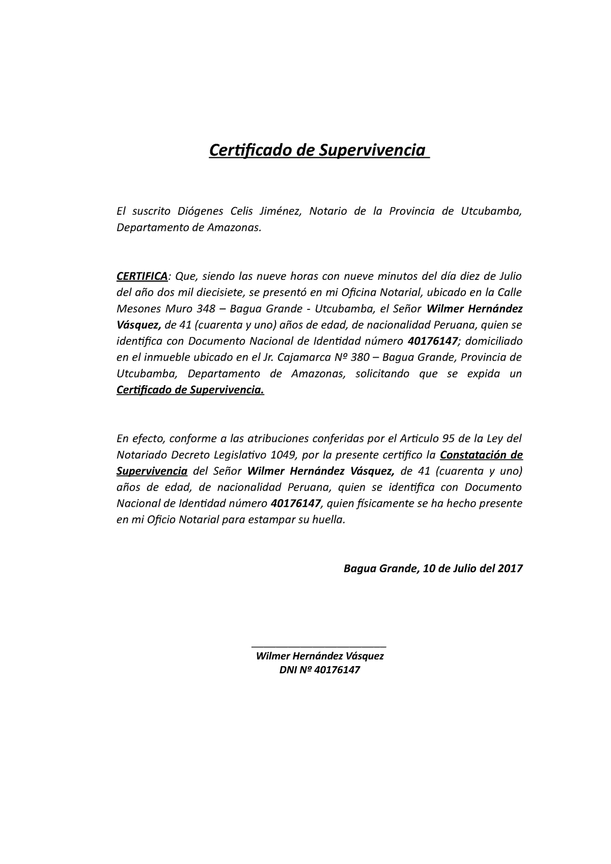 Certificado de Supervivencia Certificado de SupervivenciaCertificado de  SupervivenciaCertificado de - Studocu