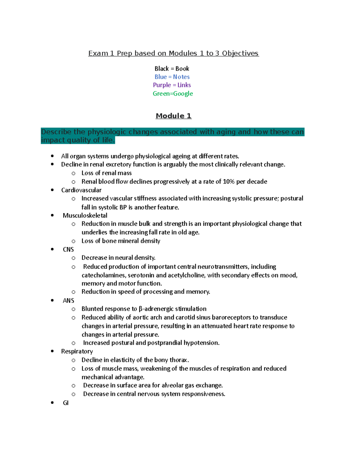 Exam 1 Prep - Study Guide - Exam 1 Prep Based On Modules 1 To 3 ...