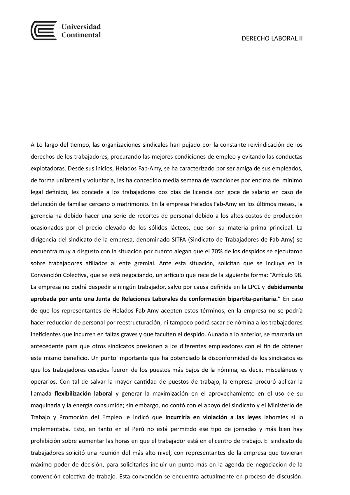 E.F - D Erecho Laboral II - A Lo Largo Del Tiempo, Las Organizaciones ...