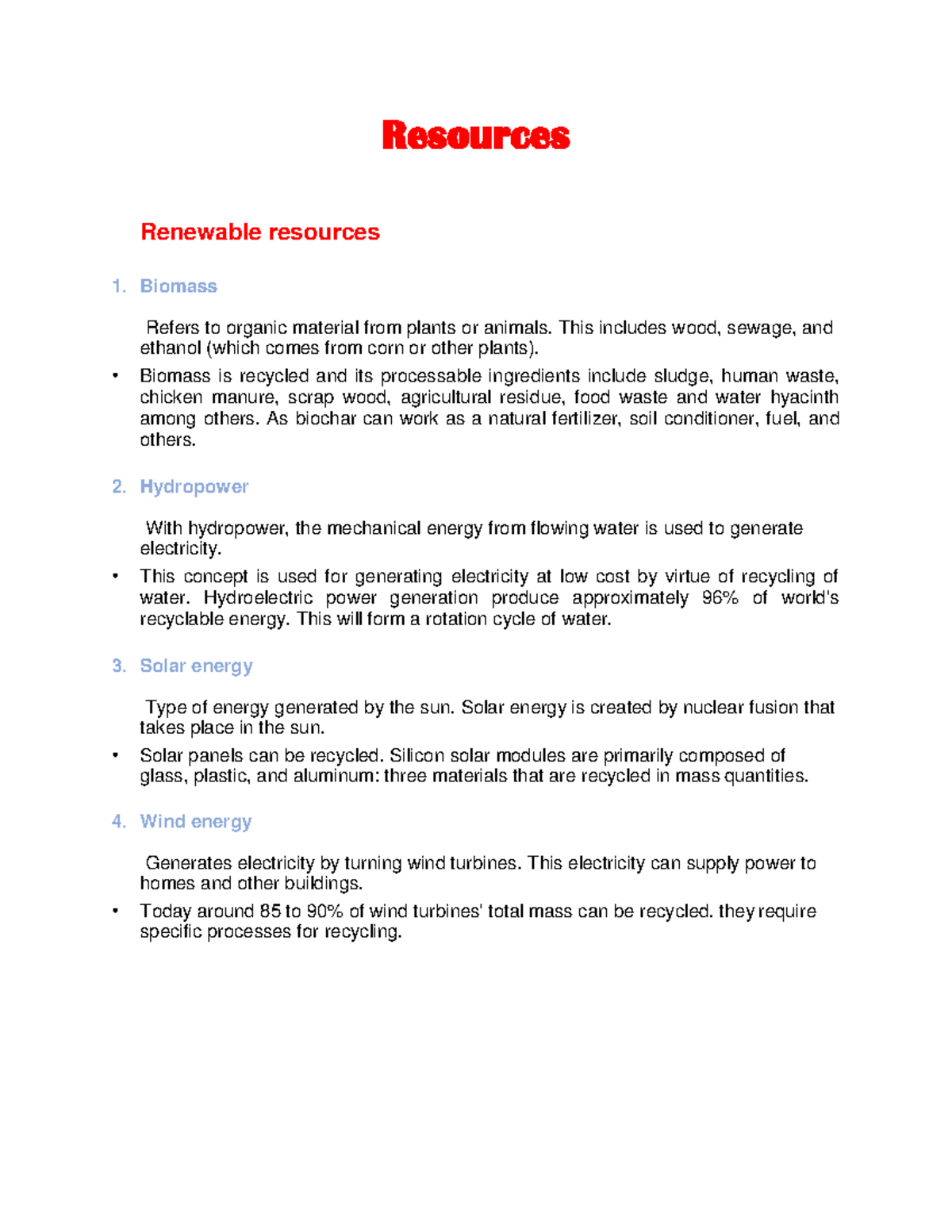 Bio resources ea - Recursos biologia, informacion importante para ...