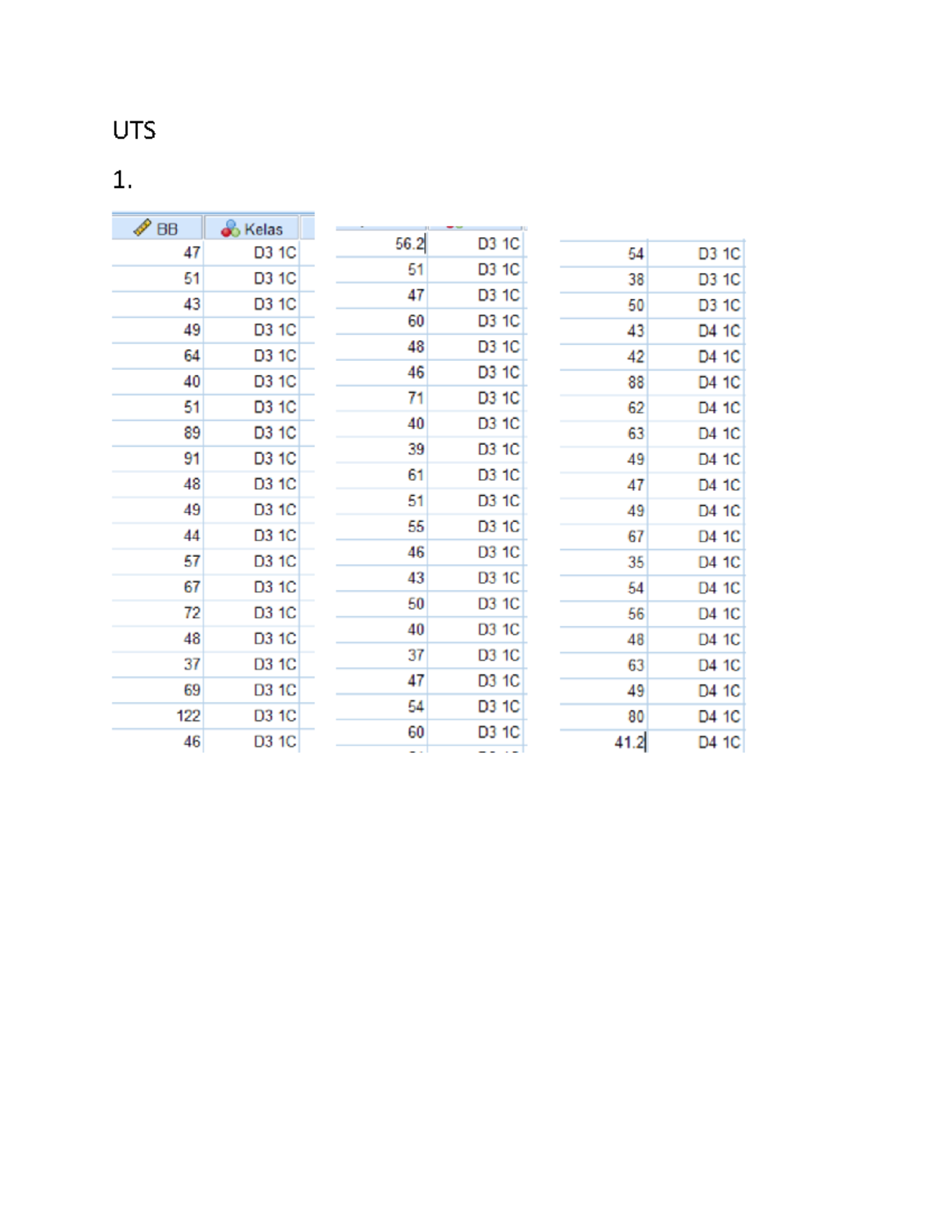 UTS UTS Application Computer jurusan gizi UTS 1. SPSS Studocu