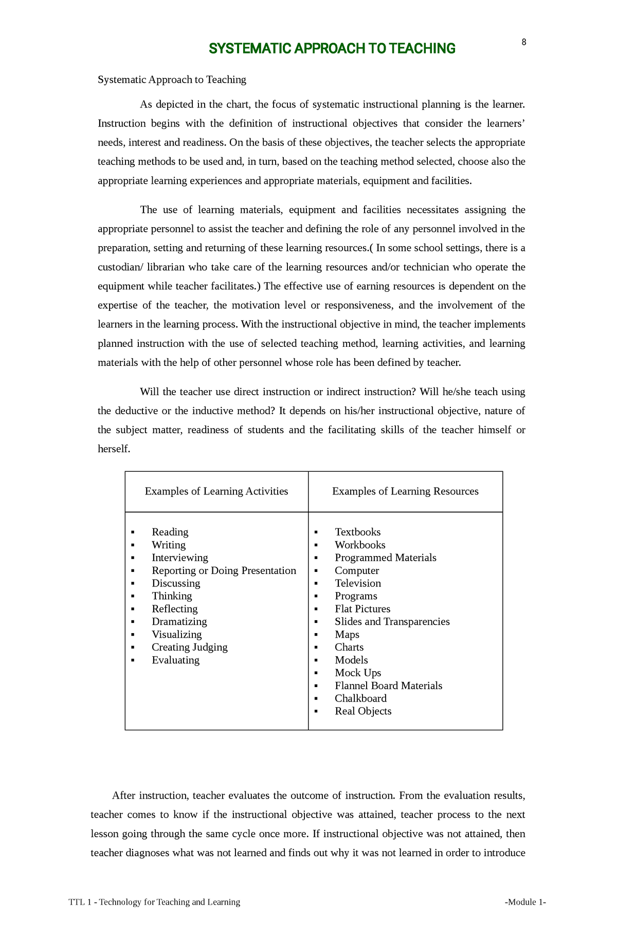 systematic approach to teaching essay