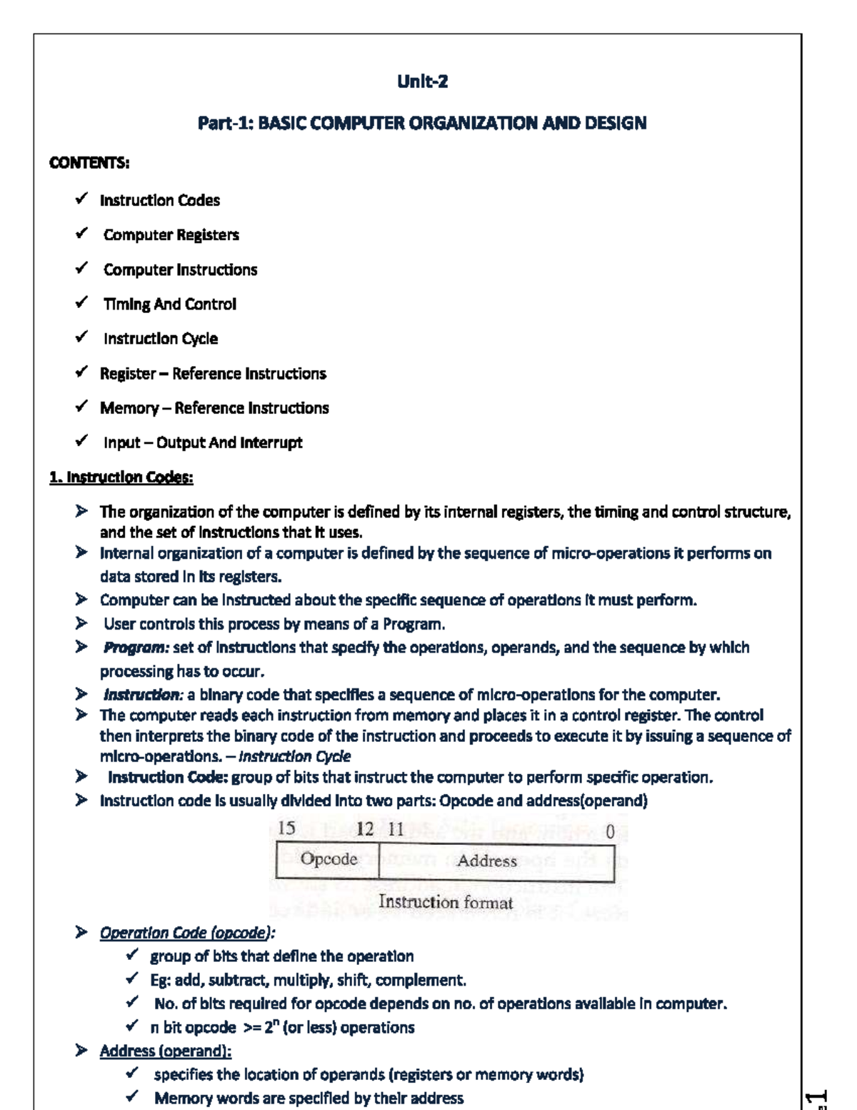 Fcsd unit 4 (whole chapter) - Fundamentals Of Computer System Design ...