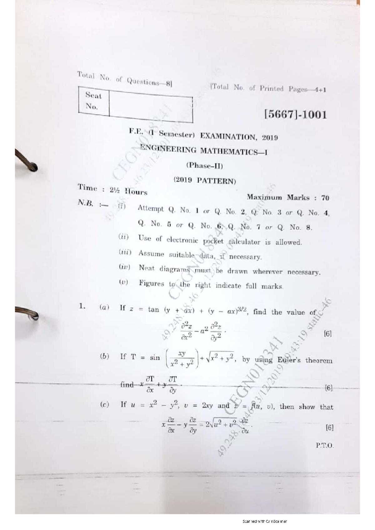 M1 solve paper-1 - Electronics and Telecommunications - Studocu