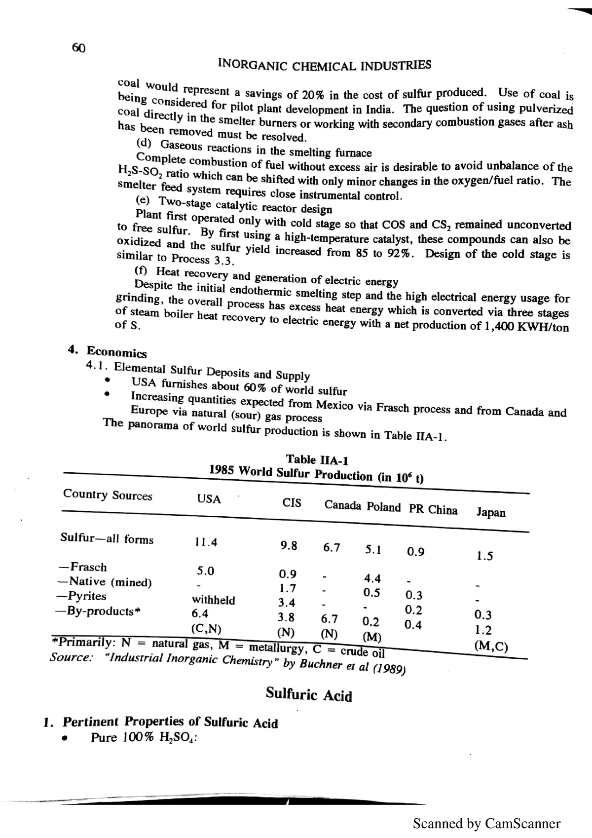 Sulfuric acid - Chemical engineering - Studocu