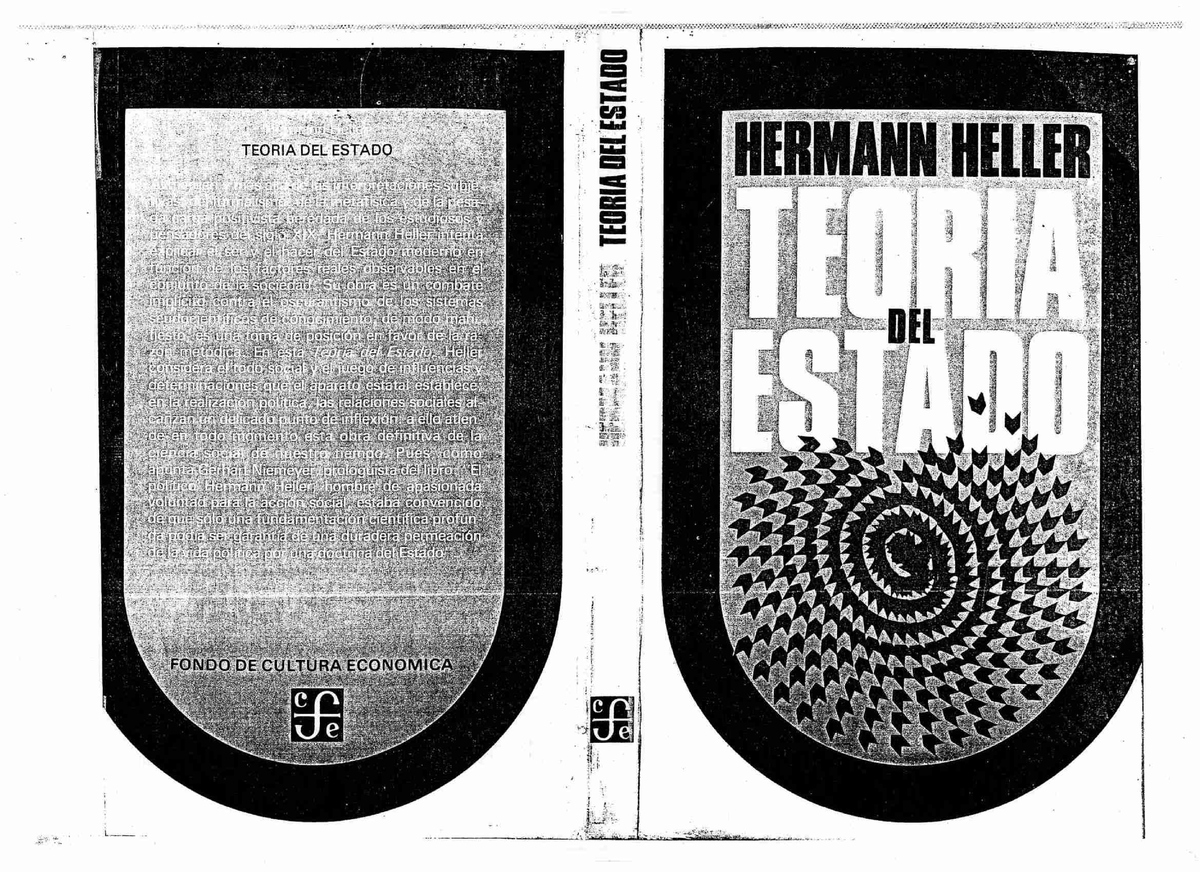 Hermann Heller. Teoría Del Estado - Ciencias Politicas - Studocu