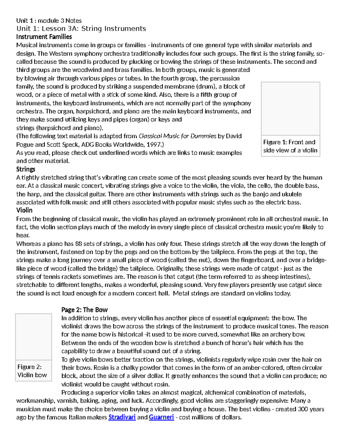 Unit 1 - module 3 Notes - Unit 1 : module 3 Notes Unit 1: Lesson 3A ...