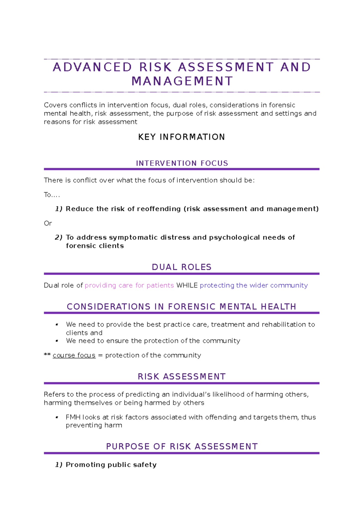 Advanced Risk Assessment And Management 5 A D Va N C E D R I S K A S