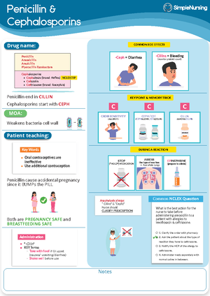 Nclex drugs - Cheat sheet cards-Pharmacology - Common Drug Suffixes ...