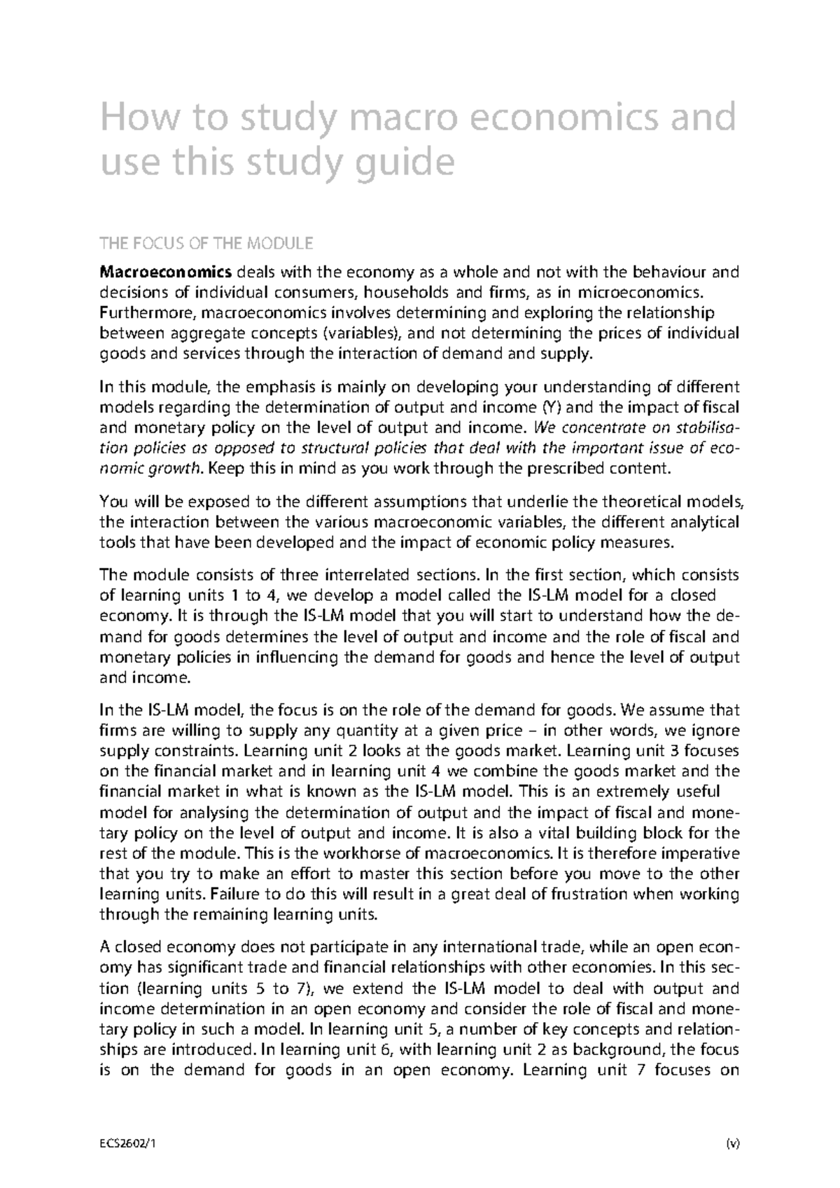 How to study Macroeconomics and use this study guide - Furthermore ...