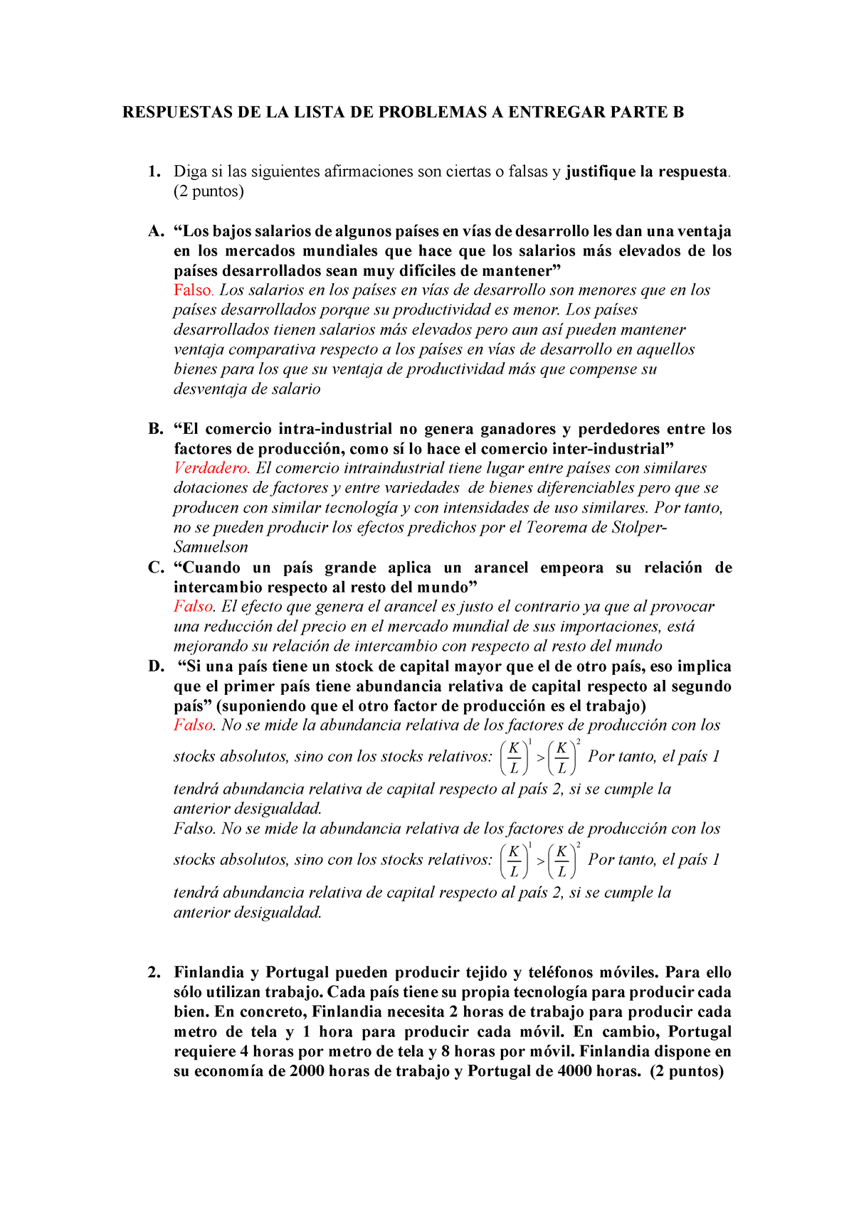 Respuestas De Lista De Problemas Parte B - RESPUESTAS DE LA LISTA DE ...