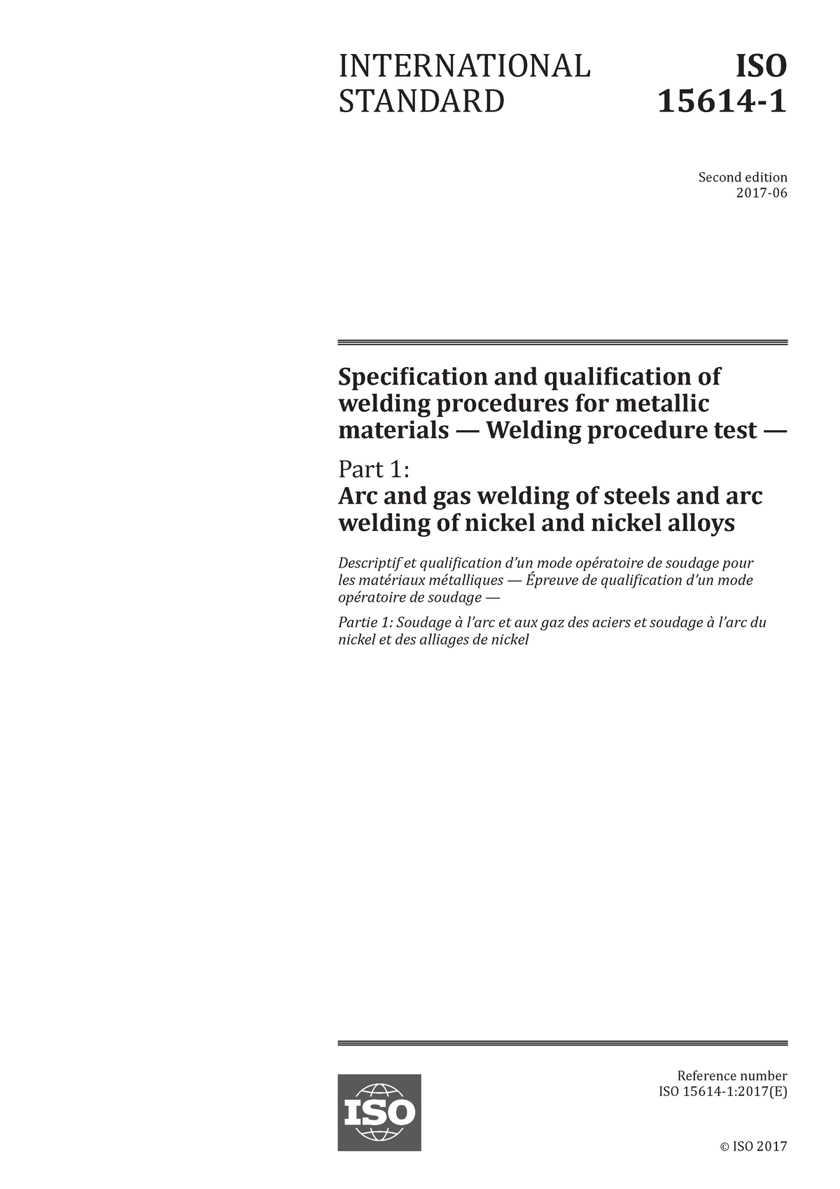 ISO 15614-12017-welding-procedure-test - © ISO 2017 Specification And ...