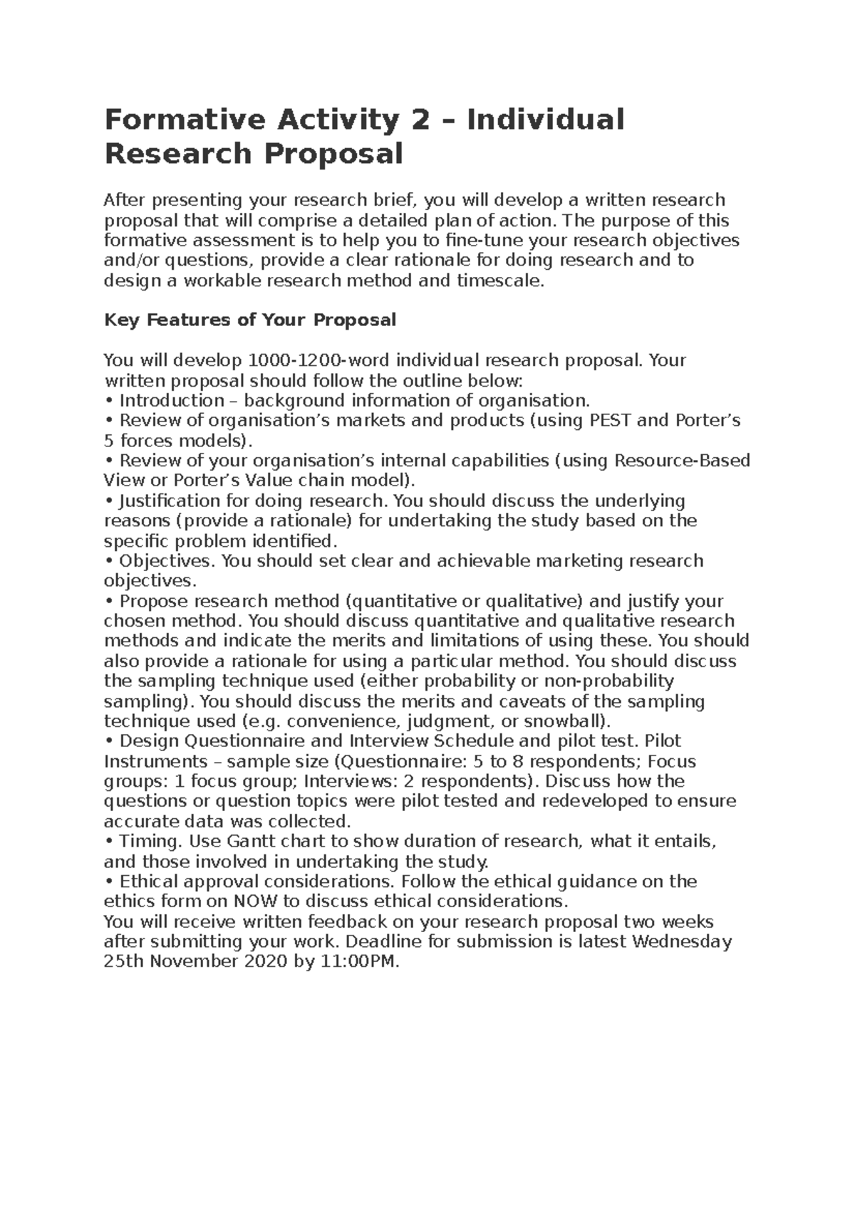 Formative Activity 2 - Pre assessment for RfM and building a research ...