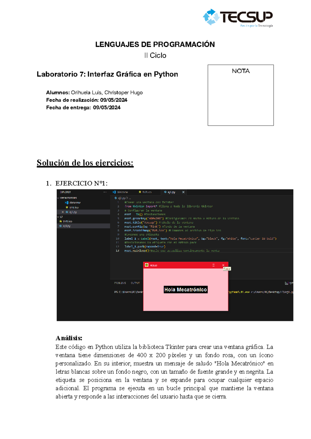 L7 Interfaz Grafica en Python Orihuela - LENGUAJES DE PROGRAMACIÓN II ...