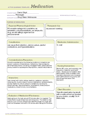 OB Medication Rho GAM active learning template - ACTIVE LEARNING ...