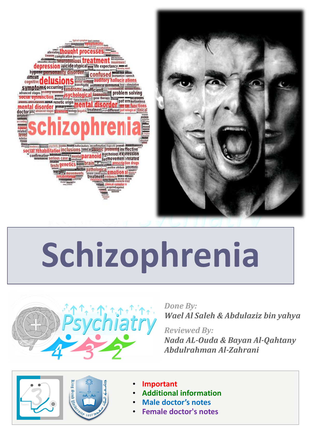 Lecture-3 Schizophrenia - Schizophrenia Important Additional ...