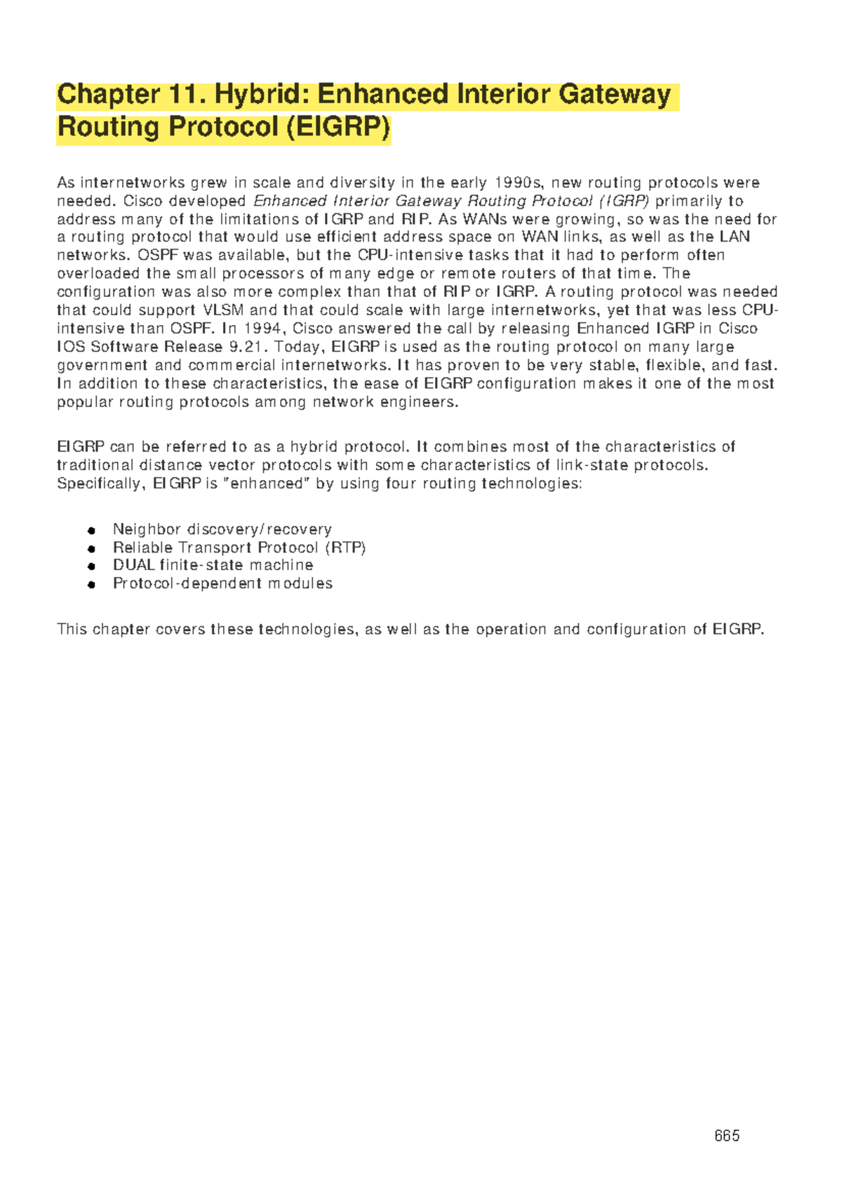 Chapter 11 Hybrid Enhanced Interior Gateway Routing Protocol Part 1 ...