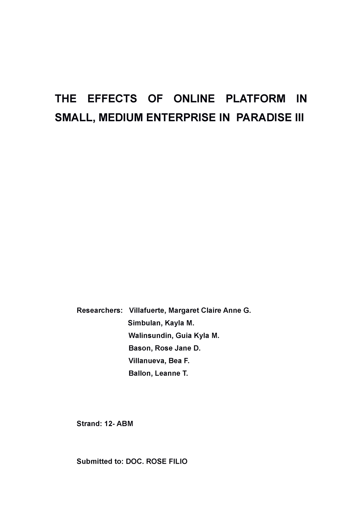 research paper about online platforms