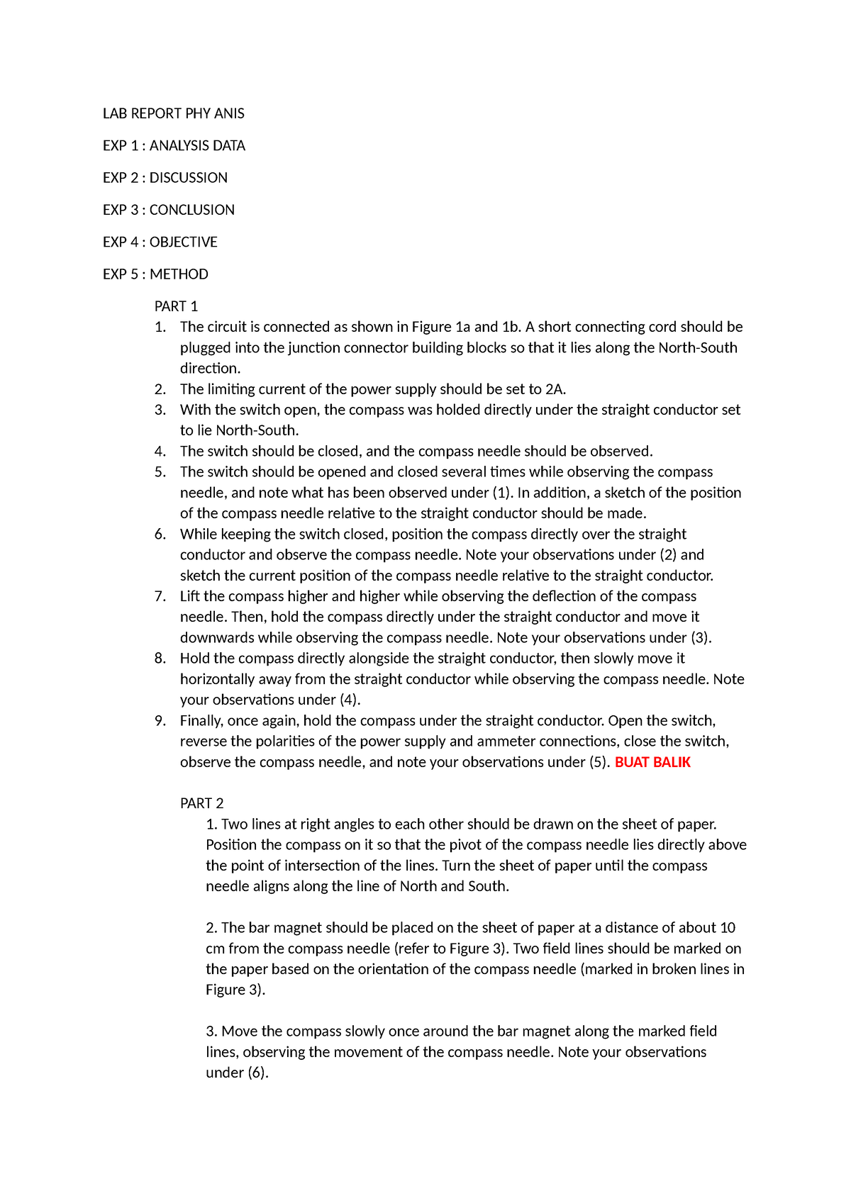 LAB Report PHY ANIS - Summary Applied Sciences - LAB REPORT PHY ANIS ...