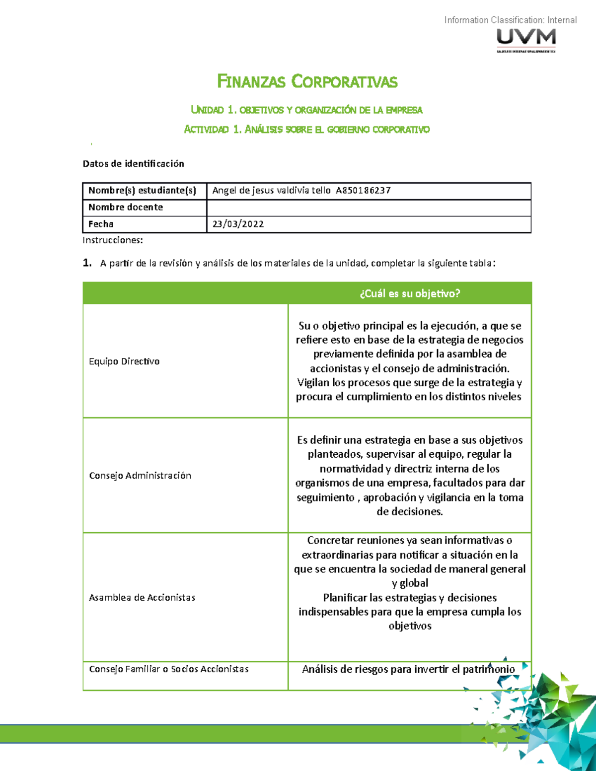 Actividad 5 Fundamentos Basicos - Fundamentos De Finanzas - UVM - Studocu