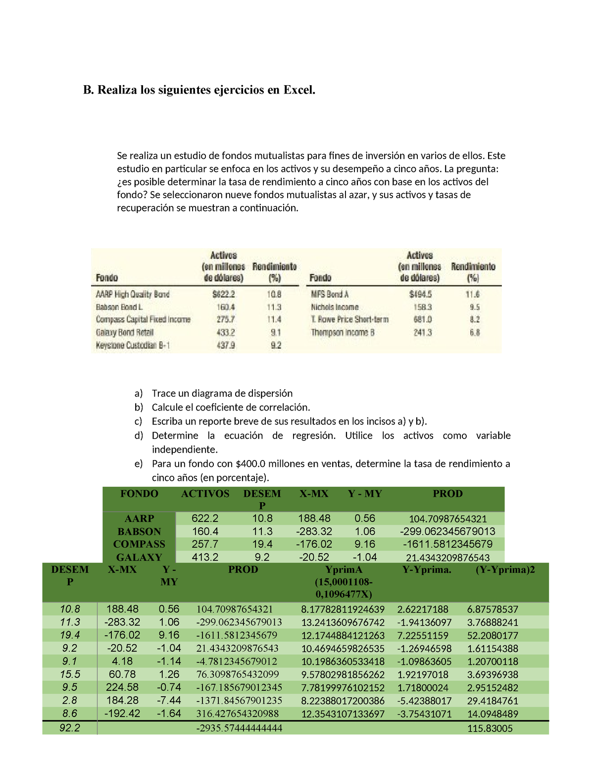 Ejercicio Regresion Lineal - B. Realiza Los Siguientes Ejercicios En ...