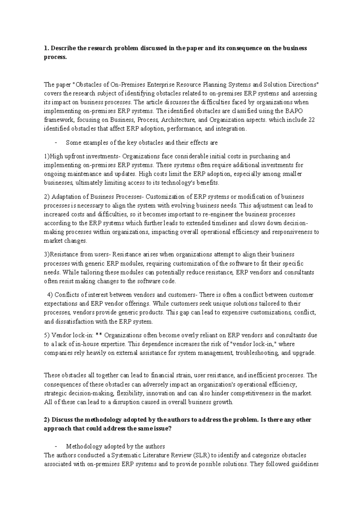 Document 2 - this is a report in it field - Describe the research ...